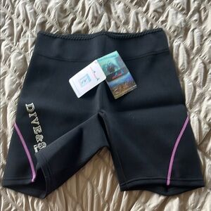 Women's Black Wetsuit Shorts